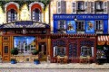 YXJ0319e impressionism street scenes shop